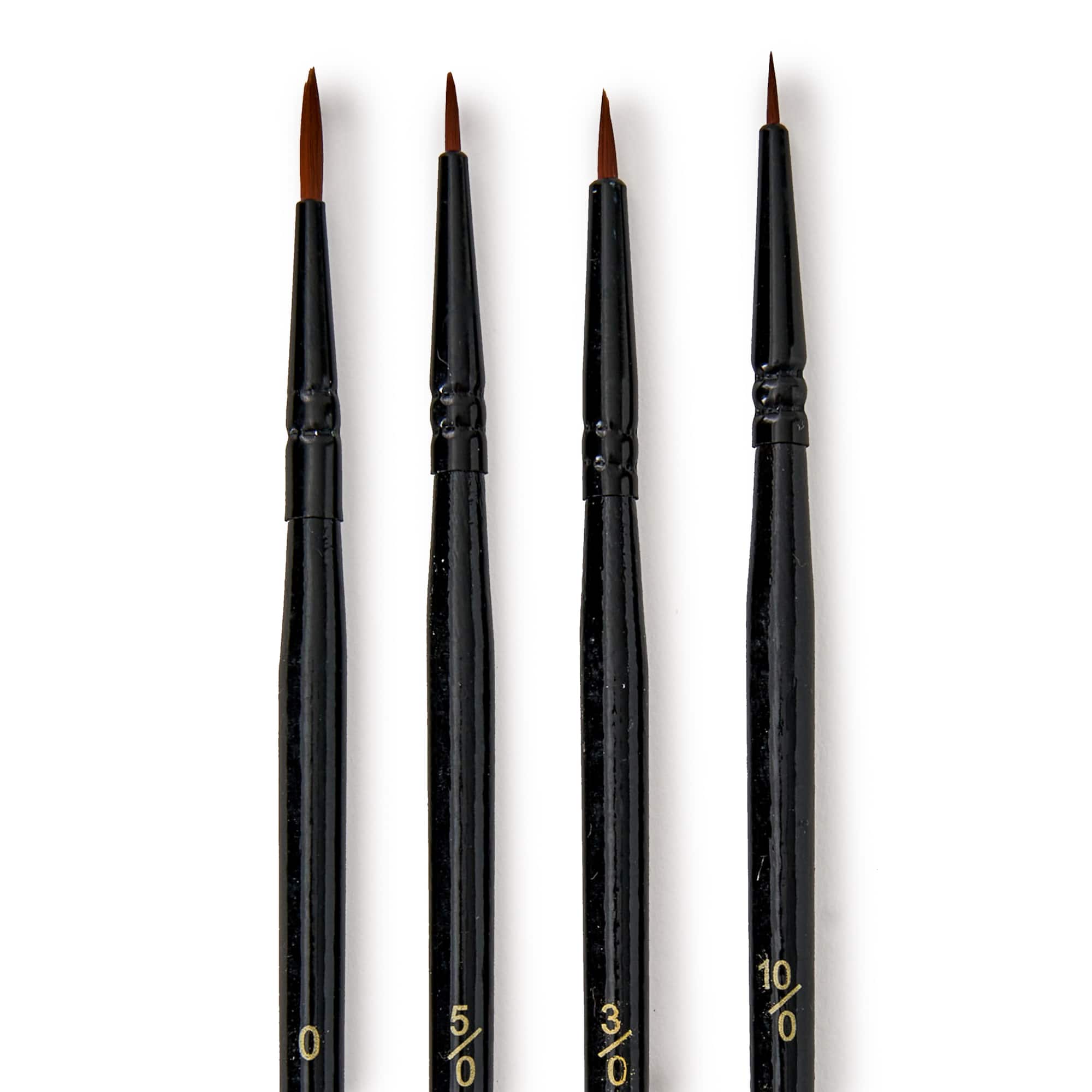 Necessities™ Brown Synthetic Round Watercolor 4 Piece Brush Set by Artist's Loft®